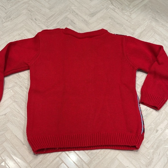 Tutto Piccolo Red Holiday Christmas Plaid sweater, size 36 month or 3 - Picture 4 of 4